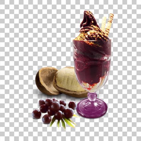 Taça com açaí PNG