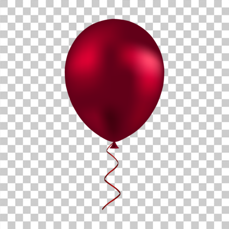 Balão vermelho, bexiga aniversário transparente png