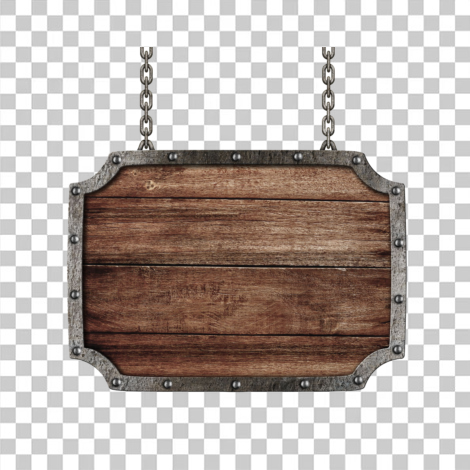 Placa de madeira e metal, placa madeira corrente png