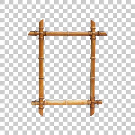 Moldura madeira bambu transparente png