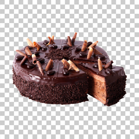 Bolo de chocolate transparente png