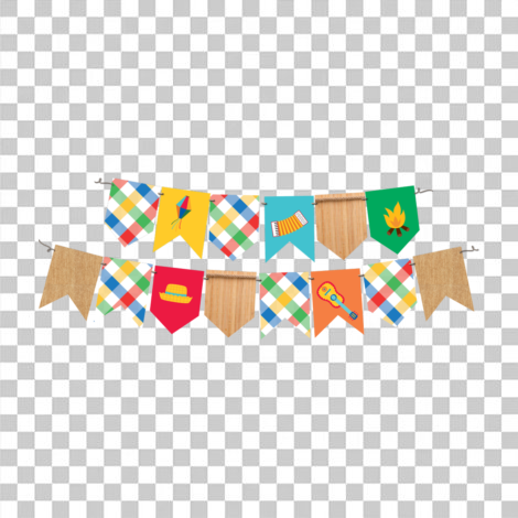 Bandeirinhas juninas coloridas, bandeira de são joão png