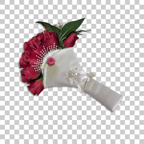 Buquê de noiva com rosas vermelhas transparente png