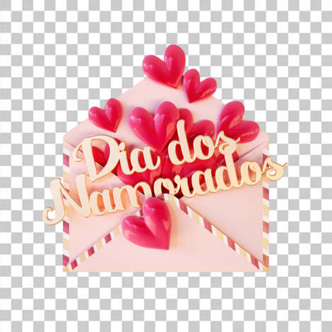 Dia dos namorados carta transparente png