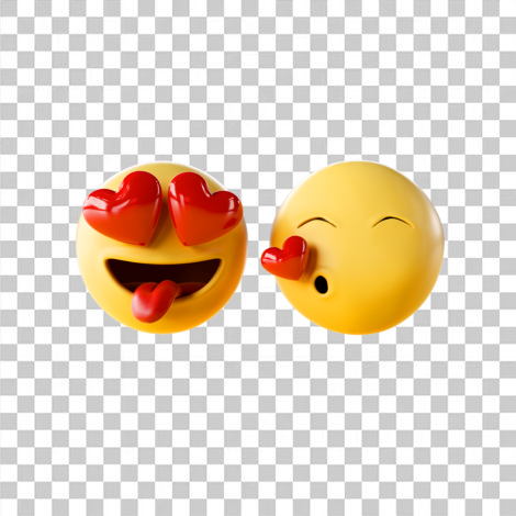 Emoji 3d namorados transparente png