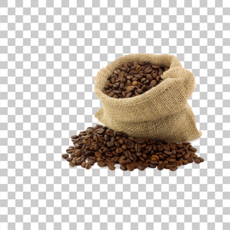 Saco com sementes de café png