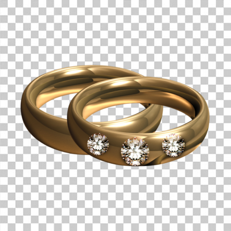 Aliança de ouro, anel de ouro casamento transparente png