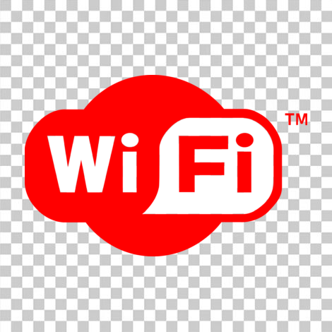 Simbolo Wi-fi vermelho, wifi transparente png