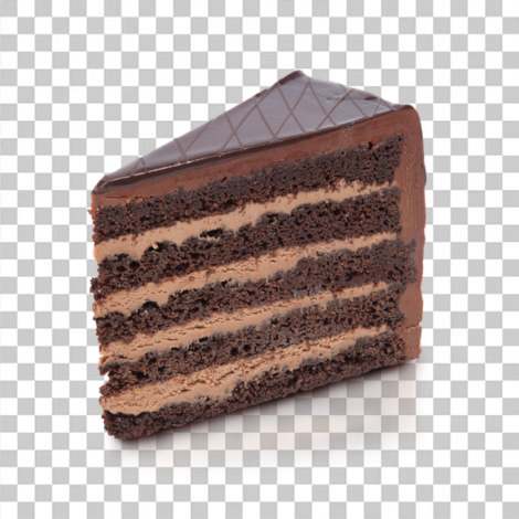 Fatia de bolo de chocolate png