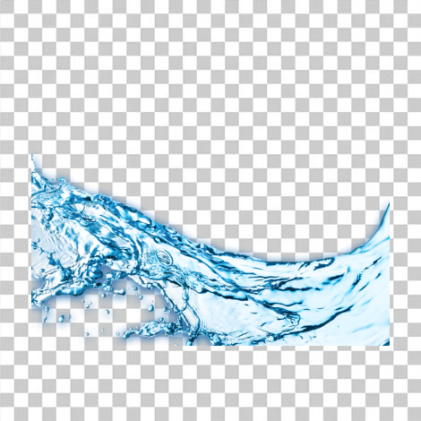 Água com fundo transparente png