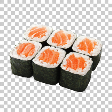 Peças de sushi salmão png