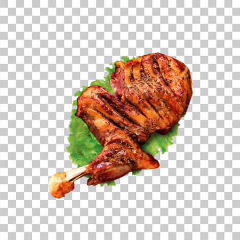 Coxa de frango assada imagem png