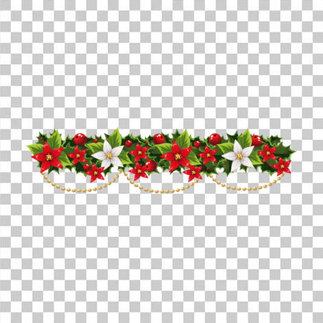 Enfeite de natal flores png