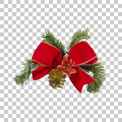 Decoração de natal com fita em png