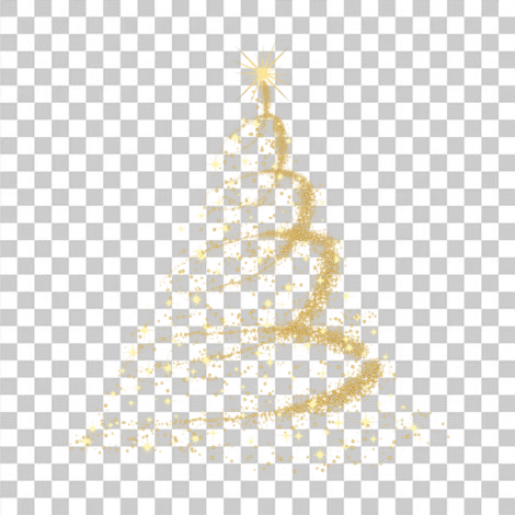 Árvore de natal efeitos dourados png