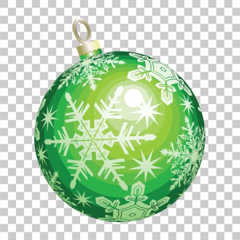 Enfeite bola de natal verde em png