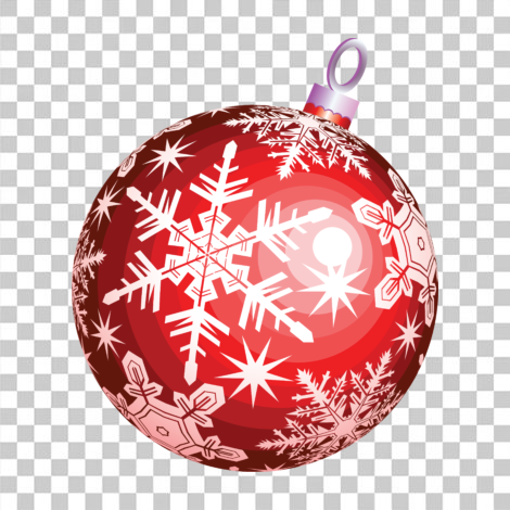 Enfeite bola de natal vermelha em png